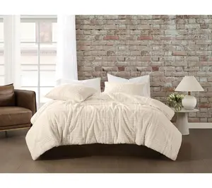 Brooklyn Loom Carved Faux Fur King Comforter Set