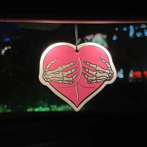 Skeleton Hand Pattern Car Air Freshener Ornament, Car Rear-view Mirror Decorative Hanging Fragrance Tablet, Car Scents, Car Interior Decoration for Women & Girl