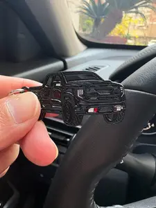 Double Sided Metal Keychain with Scratch Resistant Enamel Craft Compact Portable Ideal Gift for Truck Lovers Family Friends