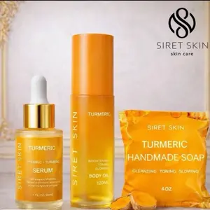 Turmeric glow set Daily care for melanin skin (3pcs)