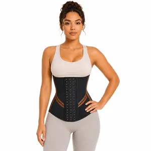 QUISHAPER Waist Trainer for Women Corset Shapewear Tummy Control Cincher Body Shaper Workout Girdle Slimming Latex Underbust Corset, Sport Girder Hourglass Long Torso Corsets