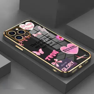 Electroplated Phone Case for iPhone 17 15 Pro Max Air 16 14 Plus 13 12 11 Faith Over Fear Psalm Christian Aesthetic Soft TPU Silicone Dirt-proof Easy to Clean Soft Cover Gift Case Factory