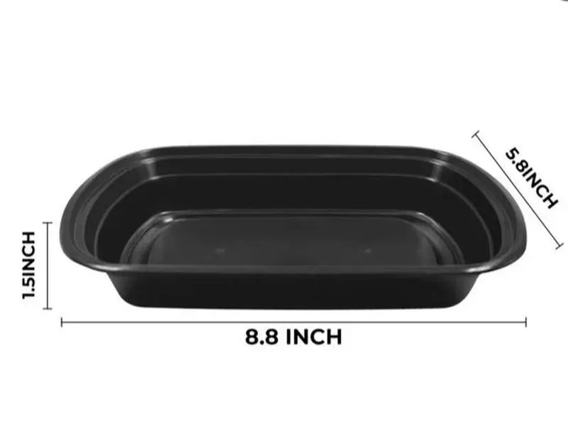 Meal Prep Containers, 50 Pack 24oz (100-Piece) Disposable Take Out Food Storage Containers with Leakproof Lids, Large Plastic To Go Lunch Boxes, BPA Free, Microwave/Dishwasher/Freezer Safe