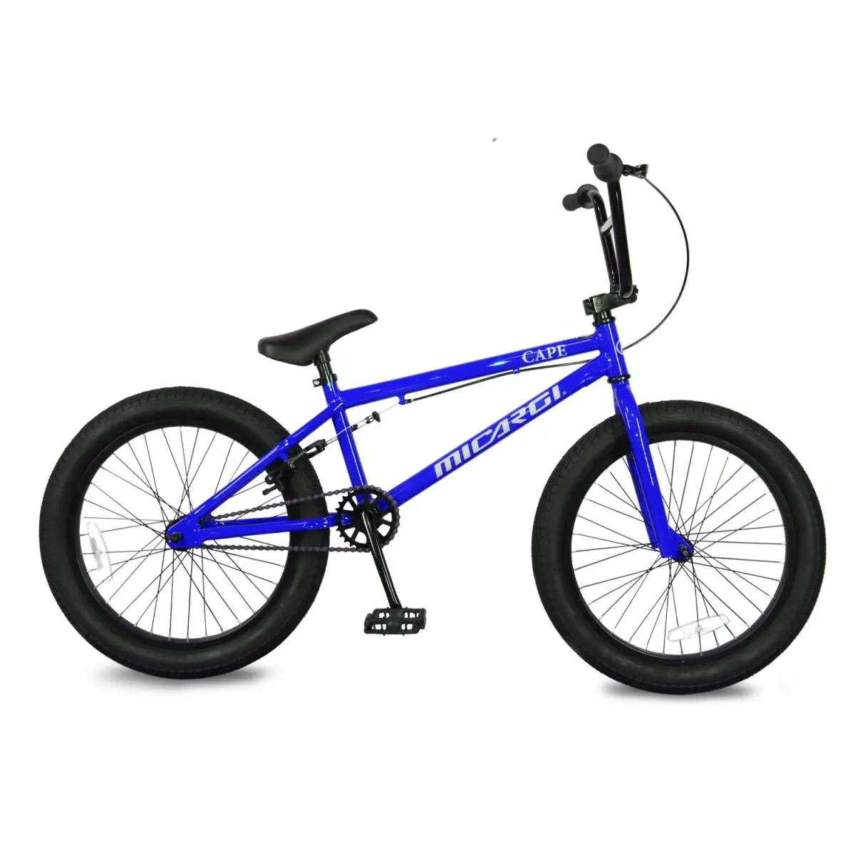 Micargi Maze 20-Inch Youth BMX Bicycle - High Tensile Steel Frame, Aluminum U-Brake, 3-Piece Crank, for Street & Park Riding, Blue, Bmx Bike
