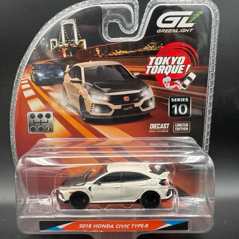 Greenlight Tokyo Torque - 2018 Honda Civic Type R - White - 1:64 Scale, Limited Edition - Collectible Model