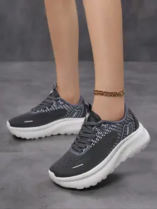 Women's Fall Road Running Shoes Wide Fit Sports Sneakers, Breathable Mesh Anti-Slip Casual Athletic Footwear, Comfortable Walking Shoes