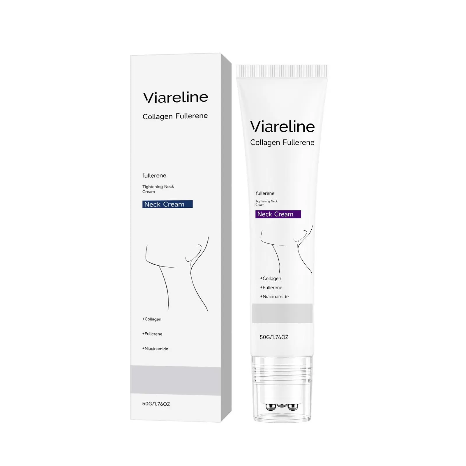 BUY 1 GET 1 FREE 5-Roller Neck Firming Cream with Collagen, Hyaluronic Acid, Vitamin C+E - Reduces Wrinkles & Double Chin, Relieves Edema, All-Around Massage for Wrinkled Skin，#SummerWins #DealsForYouDays #Father's Day gift