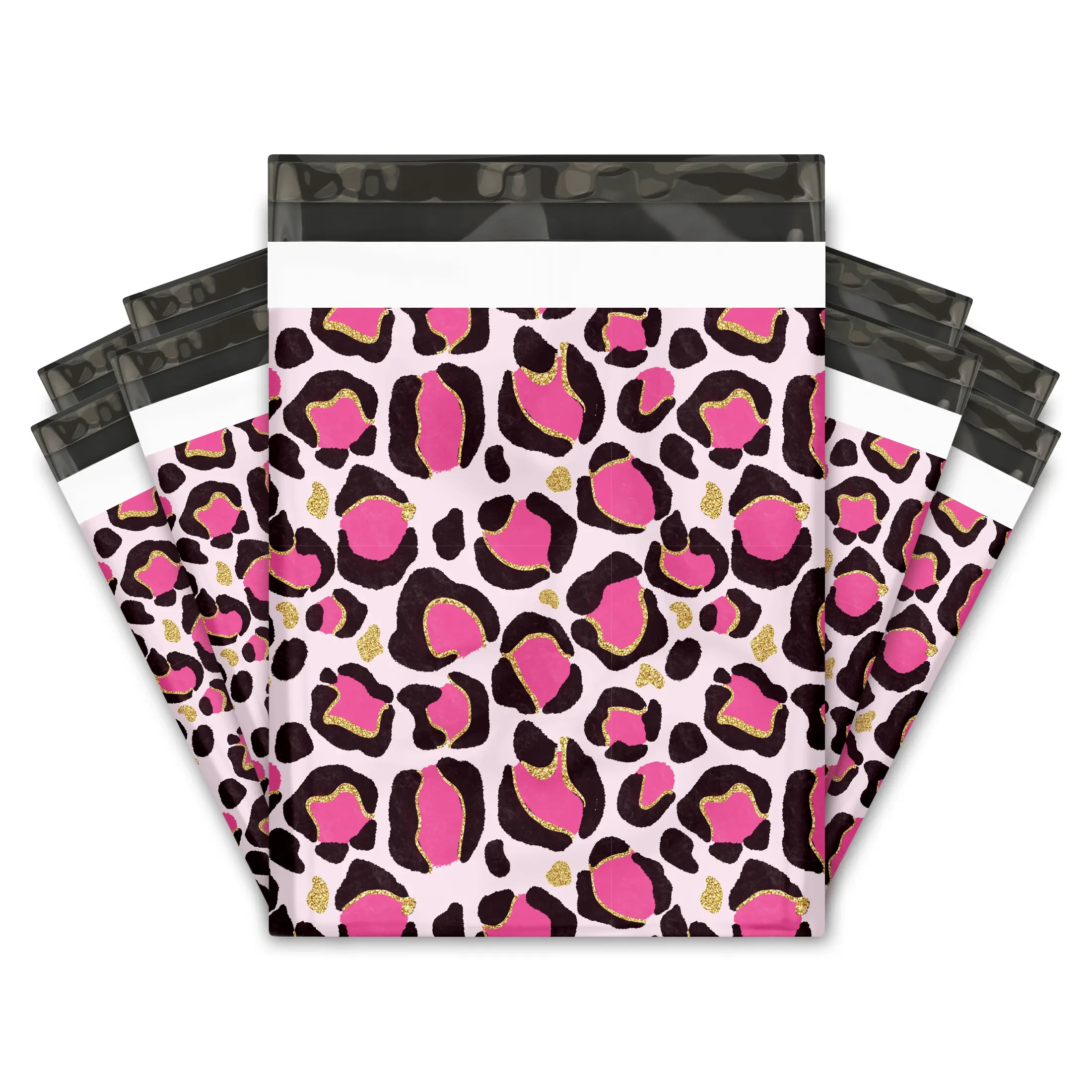12x15 Pink Leopard Print Poly Mailers – Shipping Bags for Small Business