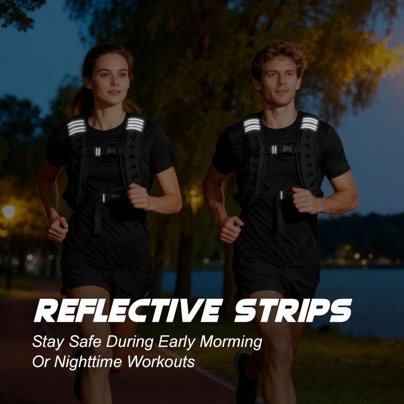 12LB Black Adjustable Weight Vest, Gym & Running Great Workout Companion for Men & Women, Good for Fitness