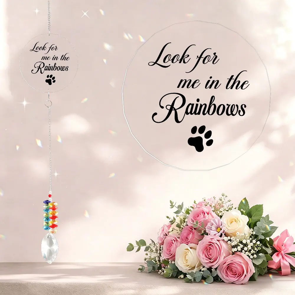 Pet Memorial Suncatcher, Dog Memorial Gifts, Pet Loss Remembrance, Thoughtful Dogs and Cats Sympathy, Bereavement Gift for Pet Lovers