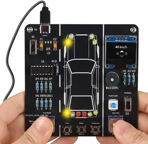 DIY Car Driving Simulation Soldering Practice Kit, STEM Electronics Project Car Driver Simulator Solder Project Kit for High School & College Students Learning