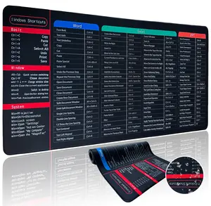 NEW Excel  Mat- Excel Shortcuts Mouse Pad - Extended Large Creative Office Mouse Pad For Keyboard and Mouse, Non-Slip Base Excel Cheat Sheet Desk Pad computer desk