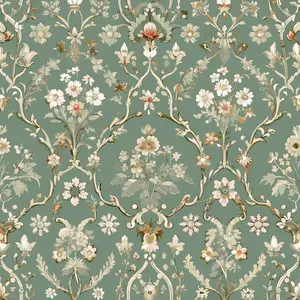 Floral Self-Adhesive Wallpaper Roll, Decorative Wallpaper, Peel and Stick Wallpaper Designs, Removable and Easy Installation, Waterproof and Stain Resistant, Ideal for Living Room Bedroom Kitchen