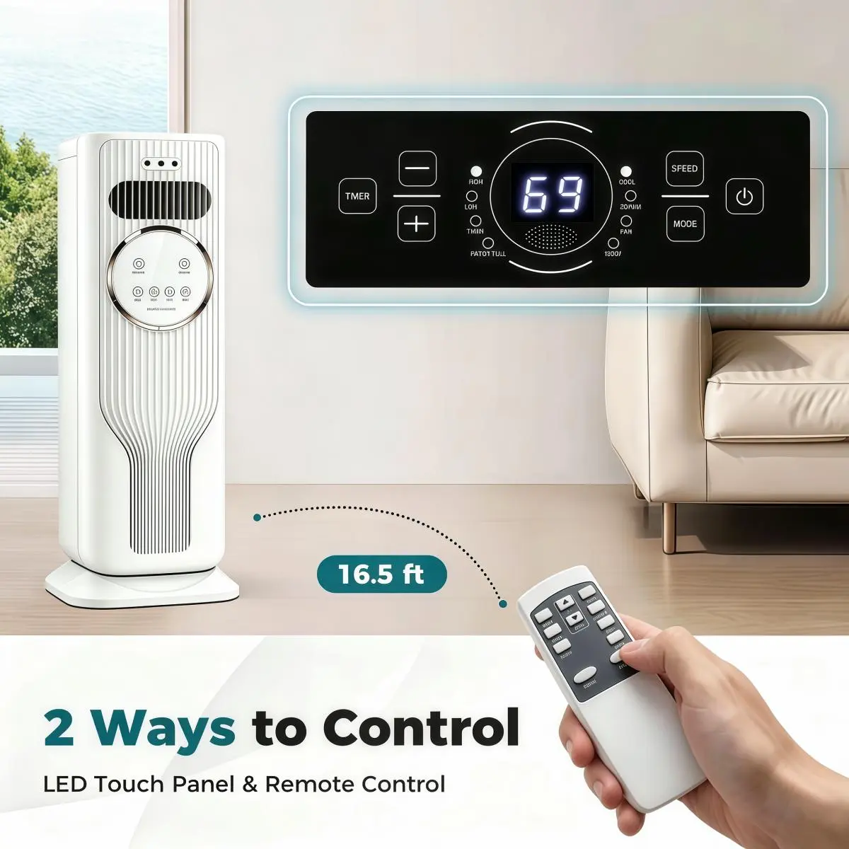 2026 New Arrival 12000BTU Portable Air Conditioner - Ice Crystal Air Cooler Fan（Water & Ice）Ultra Quiet Fast Cooling Mobile AC, Smart 24H Timing Energy Efficient, Suitable for Bedroom Office Living Room, Summer Comfort Cool All Day, TikTok Mid Year Sale