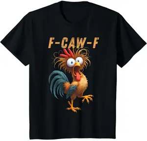 Crazy Roose Funny Crow F-CAW-F Chicken Humor Tee T-Shirt