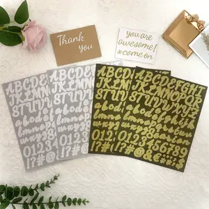 Metallic Alphabet & Number Stickers | DIY Decoration for Mugs, Mailboxes, Journals (Gold & Silver)