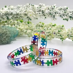 Autism Awareness resin ring. Autism Awareness resin ring.