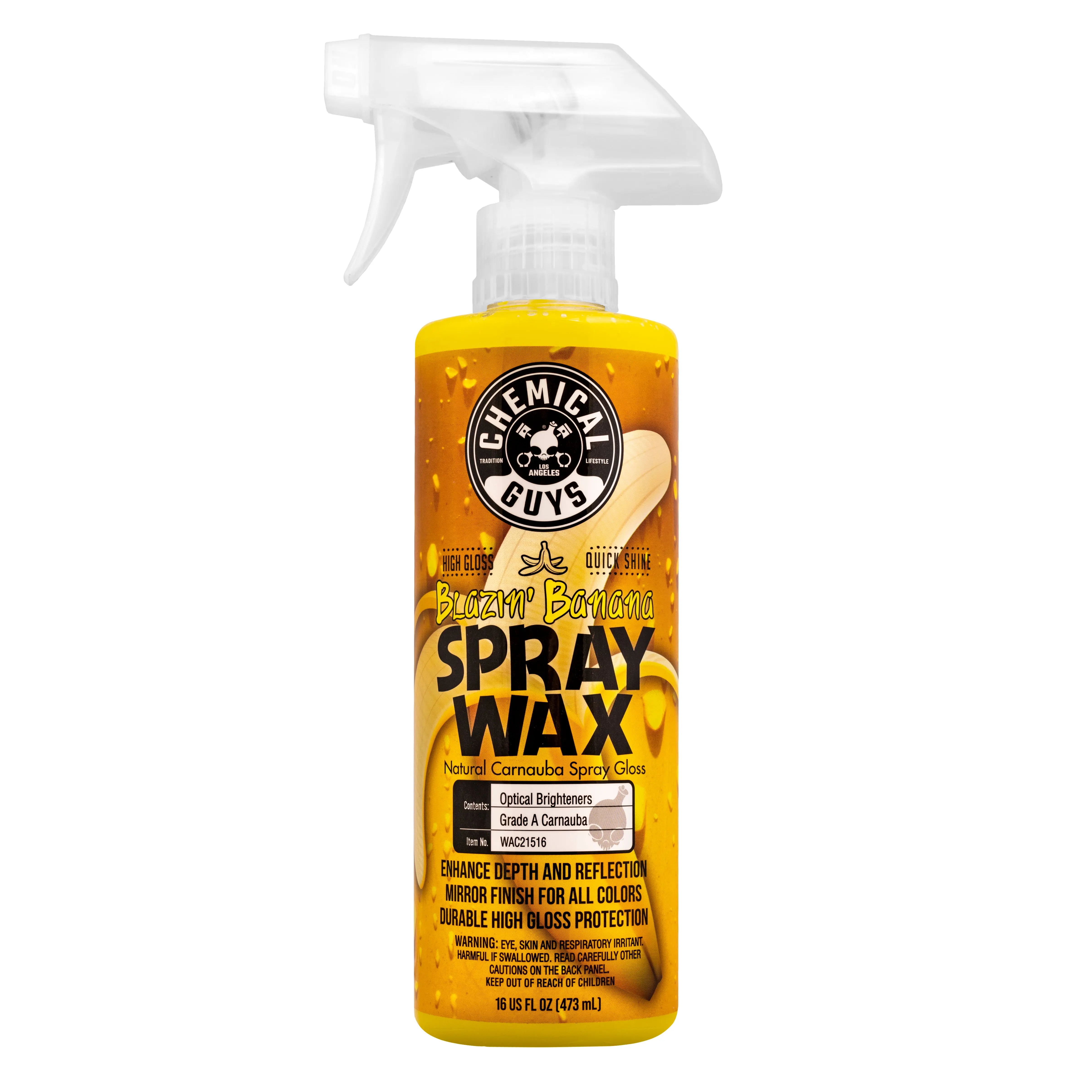 Chemical Guys Blazin' Banana Waterless Wash Wax - Automotive Paint Care Coating Agent, Fast-Shine Car Detailing Protector, Car Accessories for Vehicle Maintenance