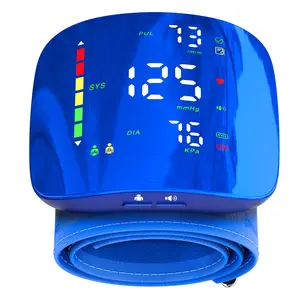Smart Wrist Blood Pressure Monitor with LED Touch Screen, Automatic BP & Heart Rate Monitor, 99x2 Memory, Portable Wrist Cuff with Carrying Case for Home Use, Fits 5.3–7.6 Inch Wrists
