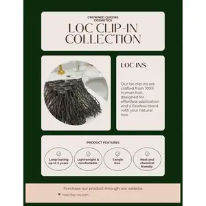 Dreadlock Clip-Ins , Dreadlock extensions, Loc-ins Loc Clip-Ins with curly ends