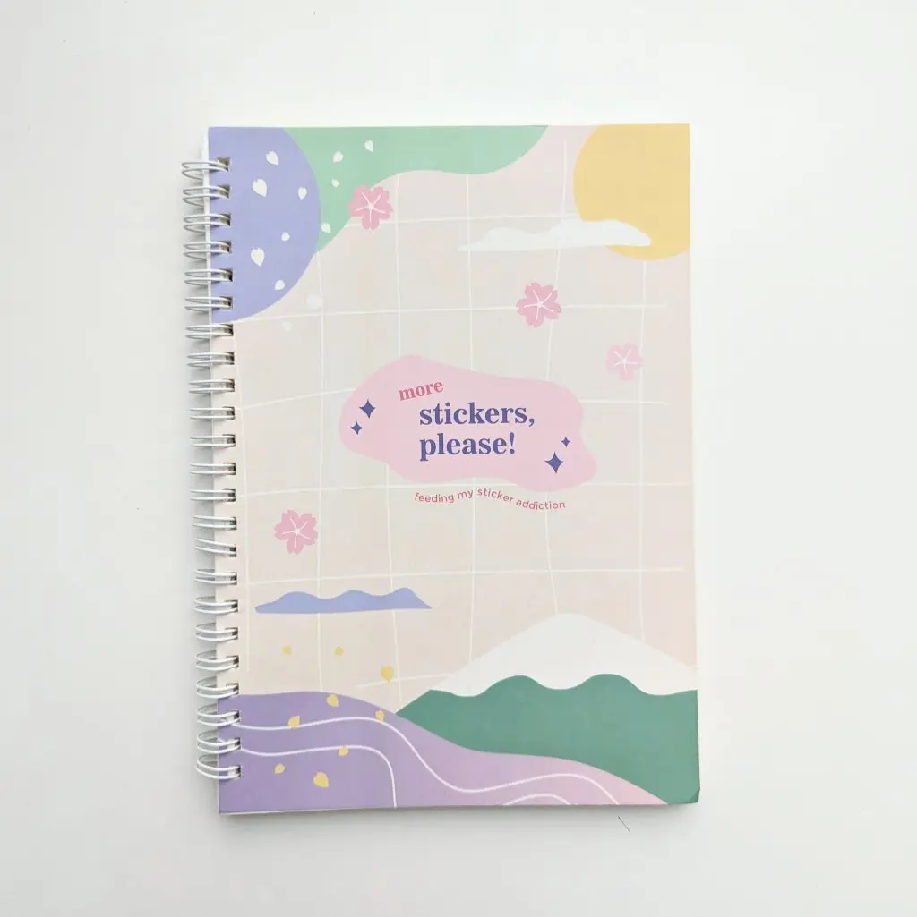 A5 Reusable Sticker Book - 100 pages, sticker storage, sticker album, aesthetic sticker binder