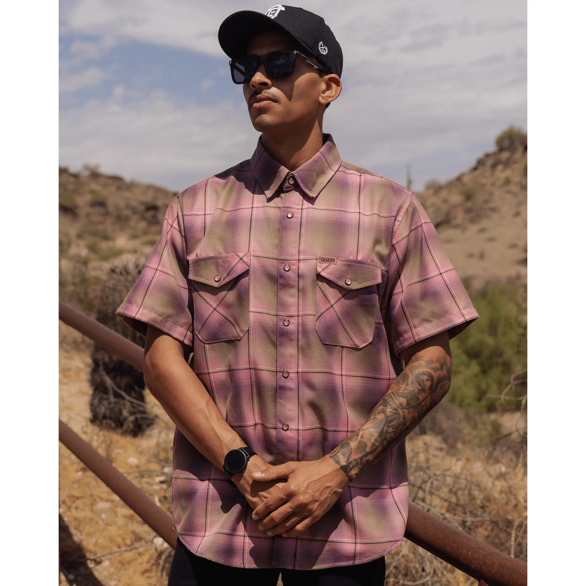 Desert Rose Short Sleeve Flannel
