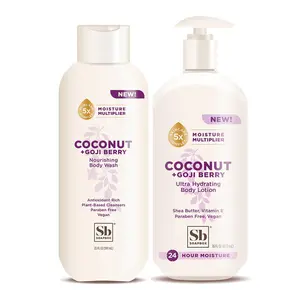 Body Wash & Lotion Duo - Moisturizing Body Soap with Shea Butter, Vegan - 5X skincare complex that includes shea butter, aloe, olive oil, and vitamins E and C - Multiple Scents