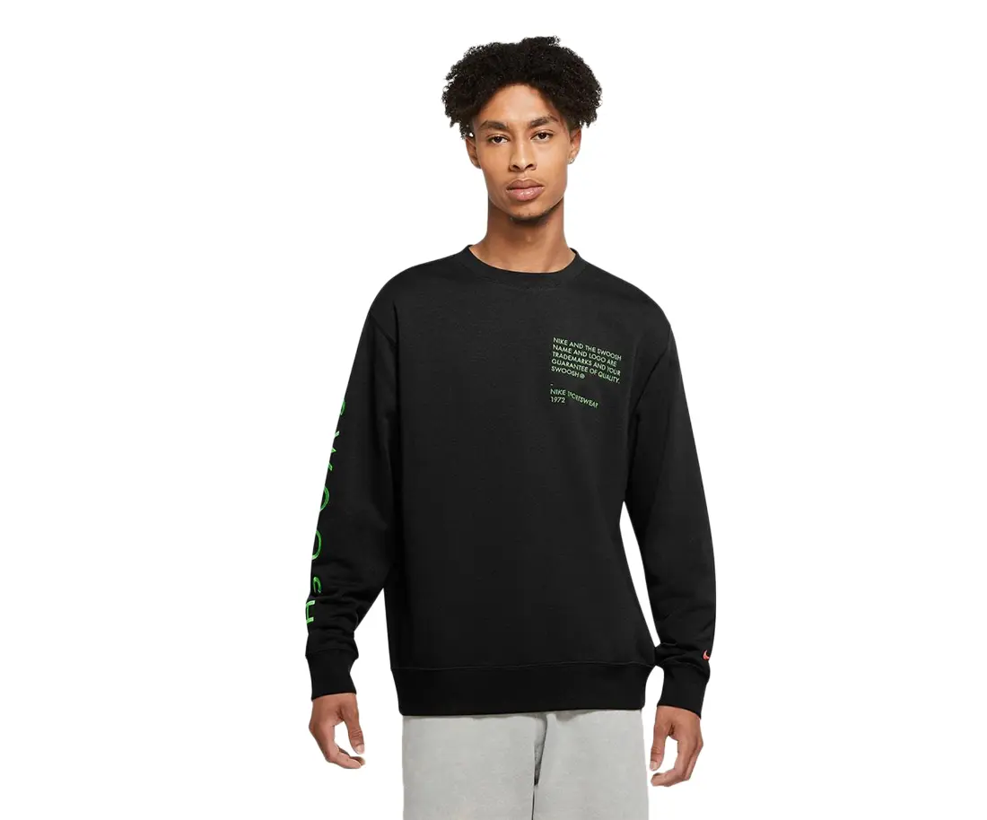 NIKE Male Knit Men's Sports Sweatshirt - Crew Neck, Long Sleeve Pull-On Activewear for Casual, Athletic Use