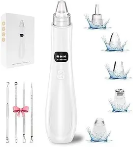 2025 Newest Blackhead Remover Pore Vacuum,5 Suction Power,5 Probes,USB Rechargeable Blackhead Vacuum Kit-Facial Pore Cleaner Electric Acne Extractor Tool for Women and Men