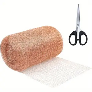 Pure Copper Mesh Rodent Pest Control 11m 36Feet Fine Wire Roll for Mouse Hole Filler Rat Snail Slug Deterrent Trap for Indoors Garden Non Toxic Durable