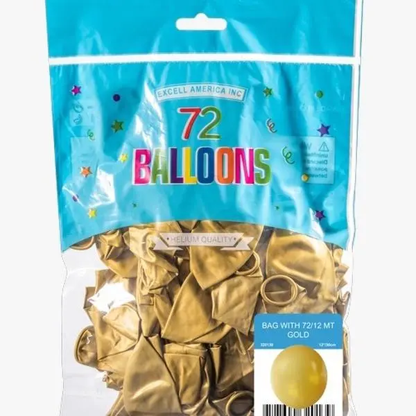 72 ct gold latex balloon