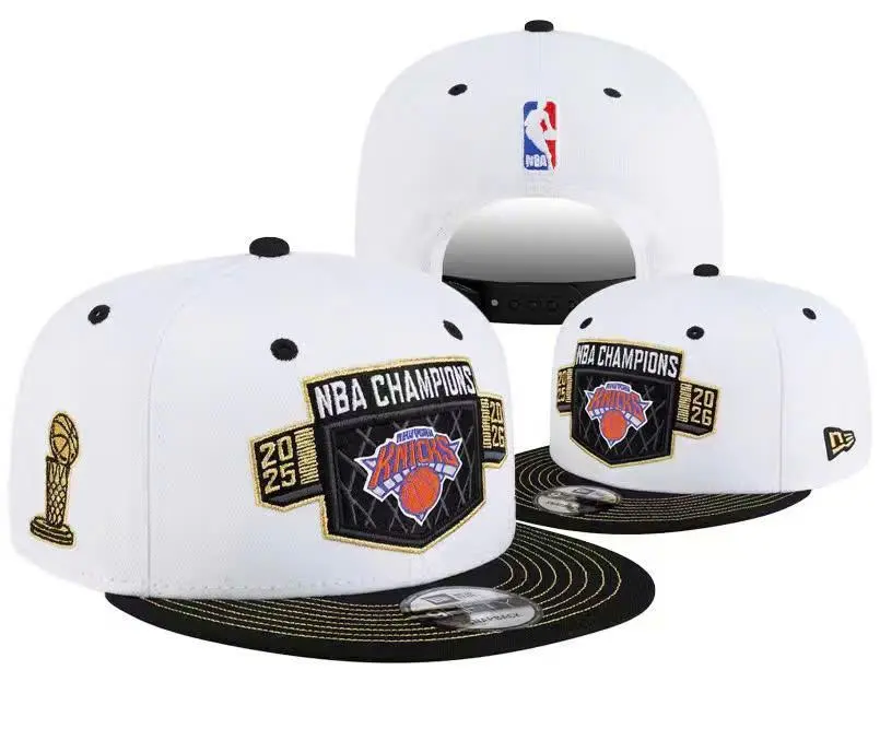 New Era New York Knicks White/Black Conference Champions Finals Snapback Adjustable Hat