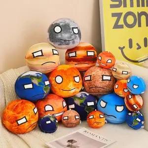 Planet Pillow Plush Toy 10 Styles Earth Moon Sun Mars Doll Children's Cognitive Stuffed Doll Ornaments Polandball Pillow
