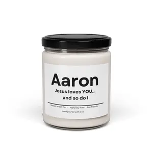 Personalized Christian Theme Last Nerve Candle, Personalized Soy Candle, Funny Gag Gift, Clear Jar Candle, Handmade Unique Gift, Christians, 9oz Decor Glass Scented