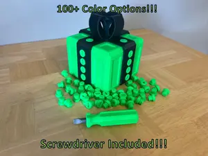 3D Printed Annoying Gift Box, Christmas Gift *Screwdriver Included*