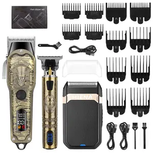 Professional Electric Set for Home Use, Easy-To-Use Design, Ideal Gift for Men, Includes Trimming Tools, Cordless Clippers Set, Hair Clippers Set