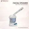 KingSteam Facial Steamer - Ozone Steamer with Extendable Arm - Professional Nano Ionic Facial Steamer for Deep Cleaning - Portable for Personal Care Use at Home or Salon
