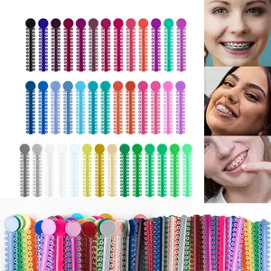 1040Pcs Multi-Color Orthodontic Ligature Ties, Medical Grade Elastic O-Rings, Durable Dental Rubber Bands for Braces Wire Fixing