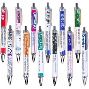 12 PC Pharmacy Pens for Nurse & Pharmacist| Funny Drug Nursing Week Pharmacy Technician Gifts for Women Needle Vaccine Syringe Pill Medicine Pen Accessories Bulk