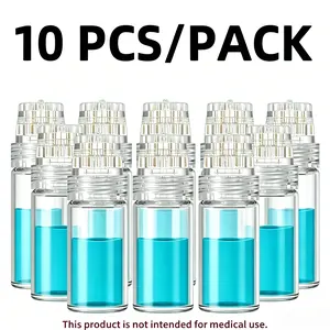 10-Pack Reusable 20-Pin 0.25mm Microneedles, Portable Microneedling Beauty Appliance for Serum Infusion, At-Home Skincare Tool for Microdermabrasion Exfoliation (Facial Care Equipment)