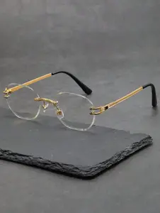Men Rimless Eyeglasses Clear Glasses Blue Light Accessories