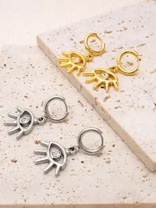 Women's Stainless Steel Zircon Animal Pendant Earrings, Summer Vacation Jewelry, Simple & Fashionable Design, Ideal Gifts for Her