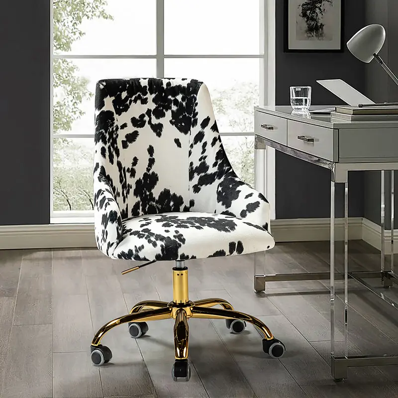 【Summer Sale】HULALA HOME Brett Fabric Office Chair Ergonomic Shape Durable Frame Classic Design Soft Filling Height Adjustable All Directional Wheels