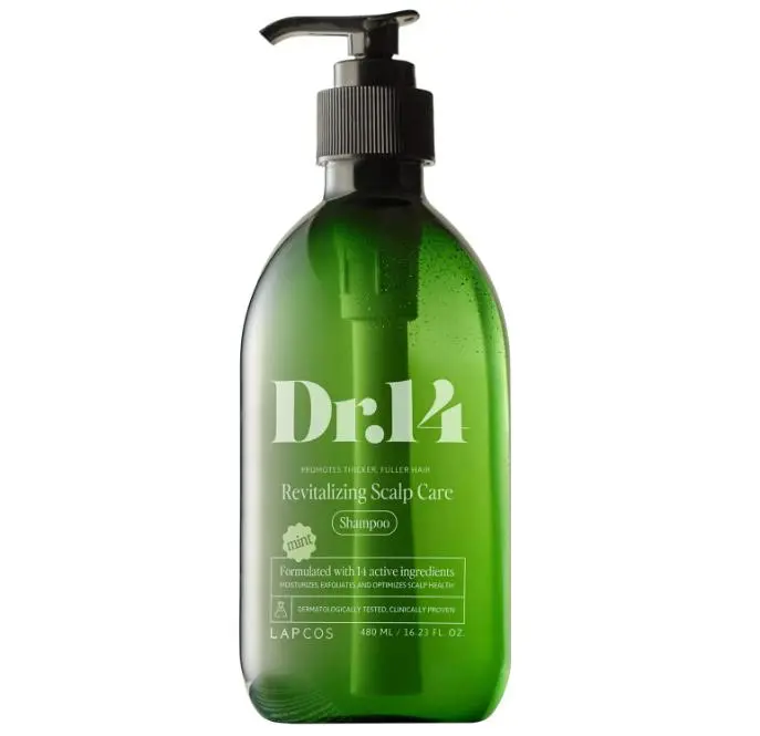 LAPCOS Dr.14 Revitalizing Scalp Care Shampoo - Official Product Hair Shampoo for Dandruff Control, Hair Growth Support, Scalp Care, Hair Thickening, Volume & Fullness - Enriched with  Salicylic Acid & Biotin -Vegan Formula 16.23 oz