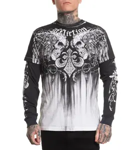 Affliction Men's Long Sleeve Shirt Tarnished Warrior 2fer