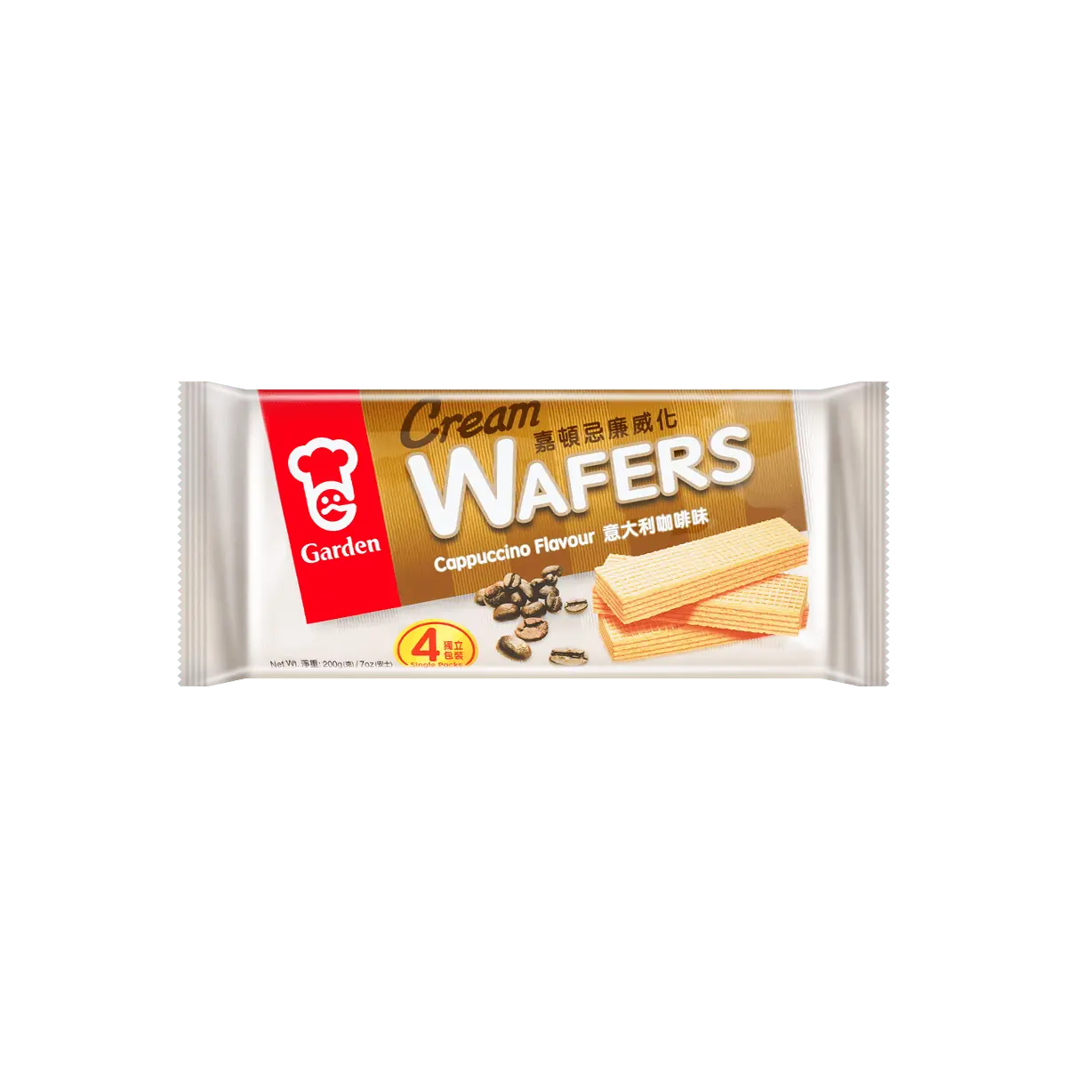 GARDEN Hong Kong Wafer Biscuits - Italian Coffee Cream Filled Crispy Snacks, 200g GARDEN Hong Kong Wafer Biscuits - Italian Coffee Cream Filled Crispy Snacks, 200g
