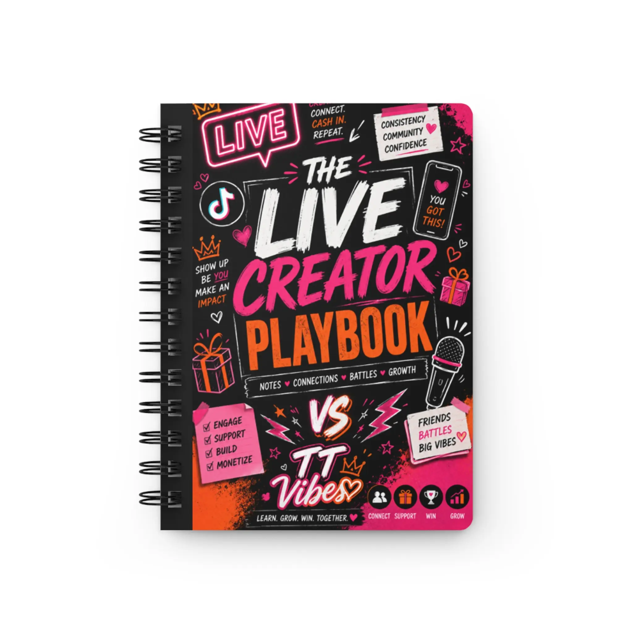 Live Creator Playbook Spiral Notebook
