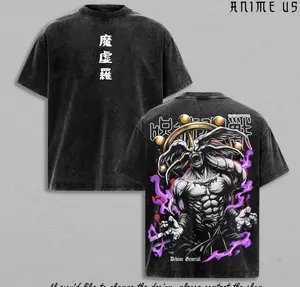 Jujutsu Kaisen Mahoraga Divine General Vintage Washed T-Shirt | Shikigami Power Anime Graphic Tee Dark Energy Spirit Warrior | Oversized Streetwear Heavy Cotton Shirt IR7