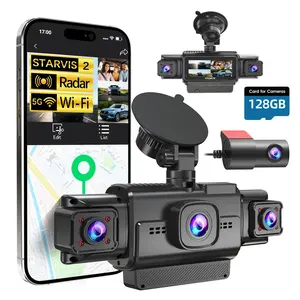 Dash Cam Front and Rear, 4-Channel 360° Coverage Car Dash Camera with STARVIS 2 Night Vision, GPS, 5.8GHz WiFi, 24H Parking Monitor, G-S#TikTokShopDealsforYouDaysensor, 170° Wide Angle, 128GB Card Included