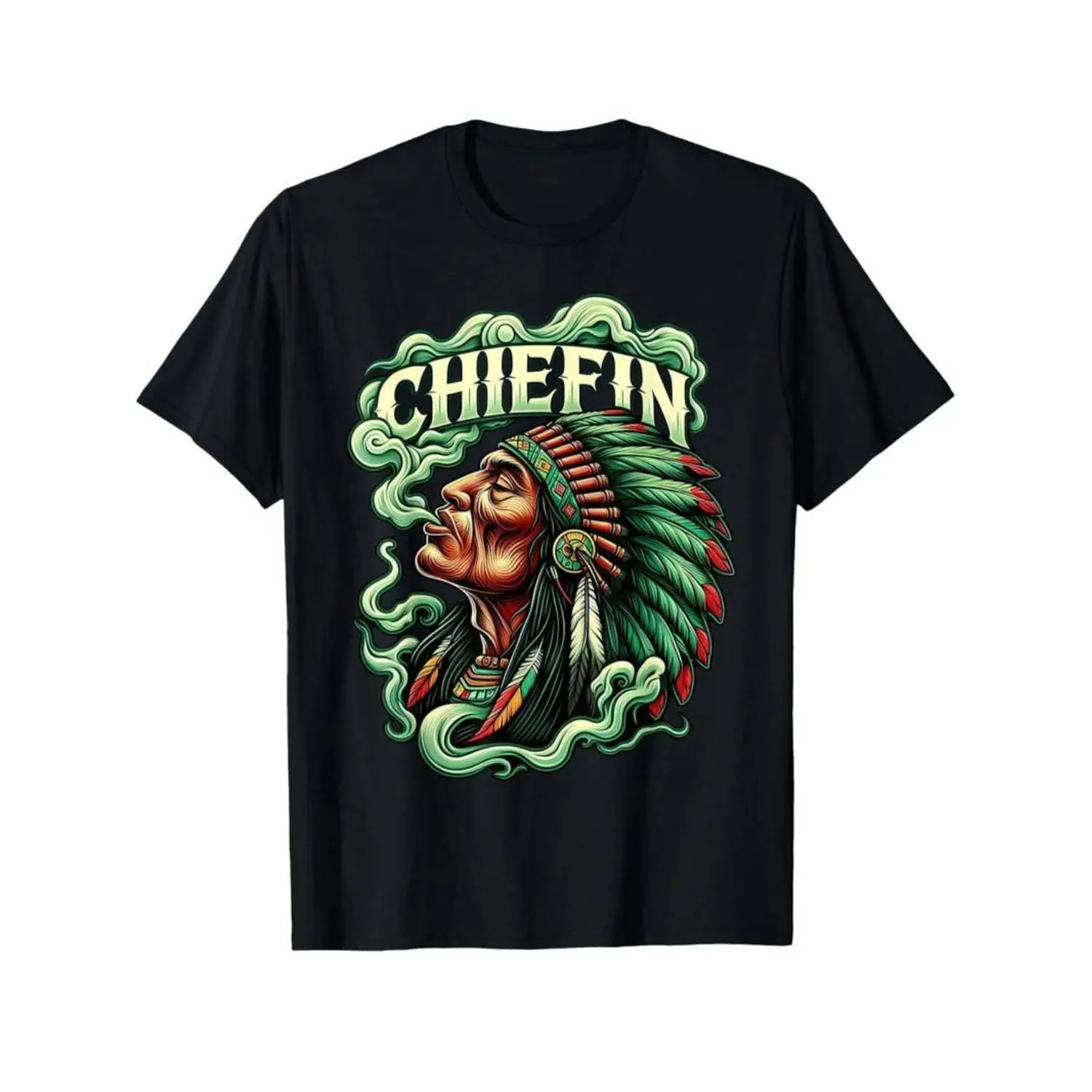 Ootd T Shirt Chiefin WeedPattern Smoking Retro 420 CannabisPattern Pot THC Smoker T-Shirt Cotton Round Neck Short Sleeve Casual T-Shirt A77,soda,unisex,graphic,tee casual crewneck,,funny,comfortable